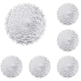 6 Pcs Placemats Round Dandelion PVC Hollowed-Out for Party Wedding-Silver