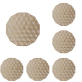 6 Pcs Placemats Geometry PVC Hollowed-Out for Party Wedding-Gold