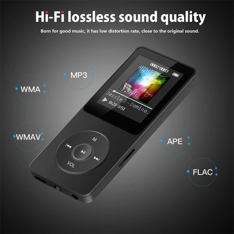 64GB MP3 Player Portable HiFi Lossless Sound MP3 Mini Music Player Voice Recorde