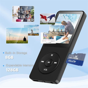 64GB MP3 Player Portable HiFi Lossless Sound MP3 Mini Music Player Voice Recorde