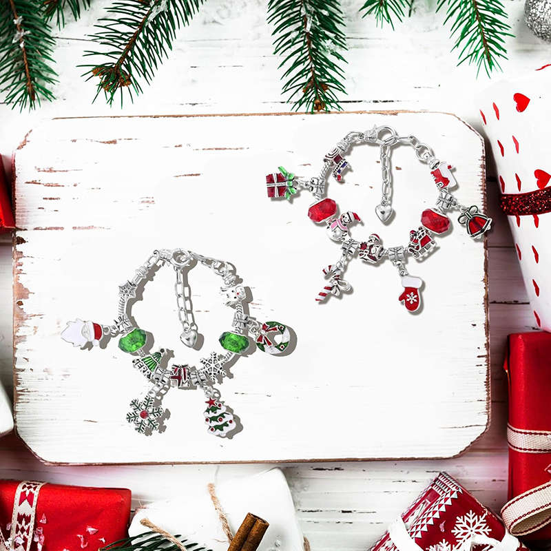 Christmas Advent Calendar Bracelets DIY Making Kit for Kids Adults-B