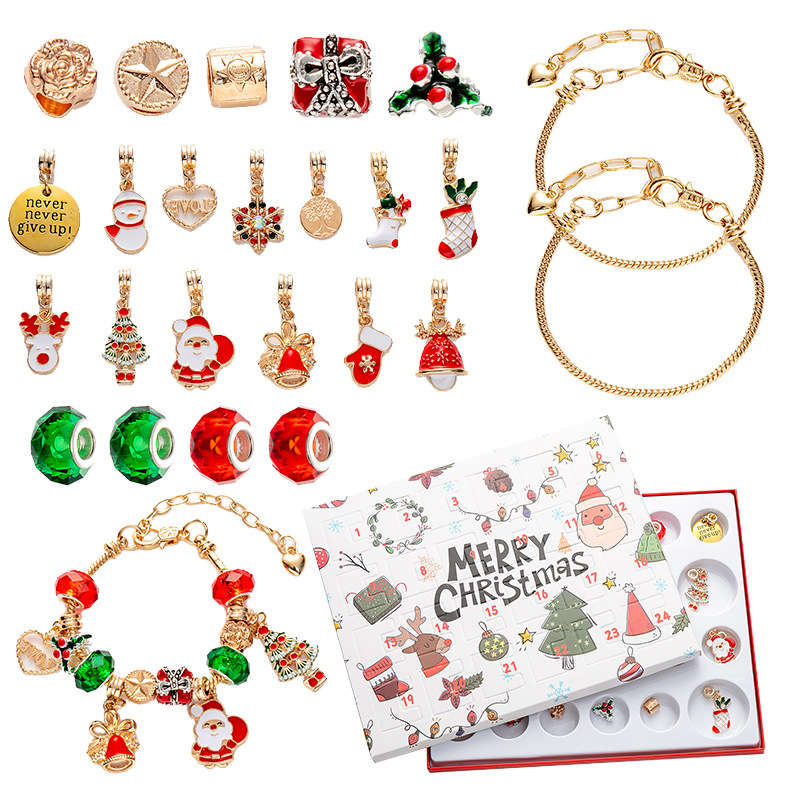 Bracelets Making Kit Christmas Countdown Calendars Includes 22 Charms