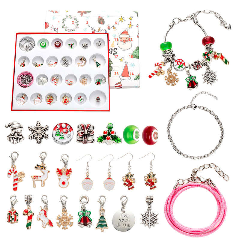 24 Pcs Jewelry Making Kit for Christmas Includes Bracelet Necklace