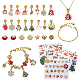 DIY Bracelets Kit for Christmas Includes Bracelets & Necklace & 22 Charms