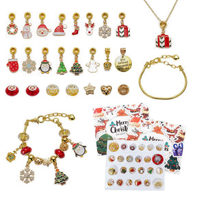 DIY Bracelets Kit for Christmas Includes Bracelets & Necklace & 22 Charms