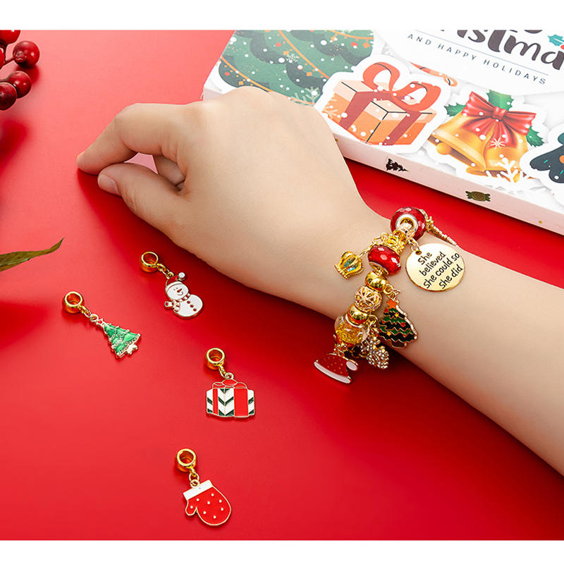 DIY Bracelets Kit for Christmas Includes 2 Bracelets and 22 Charms