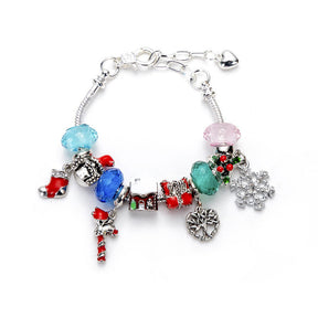 22 Pcs Charms with 2 Pcs Bracelets DIY Christmas Gifts for Kids Adults
