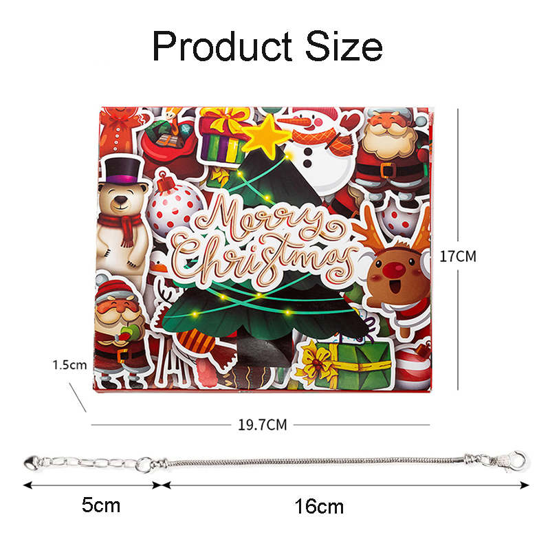 22 Pcs Charms with 2 Pcs Bracelets DIY Christmas Gifts for Kids Adults