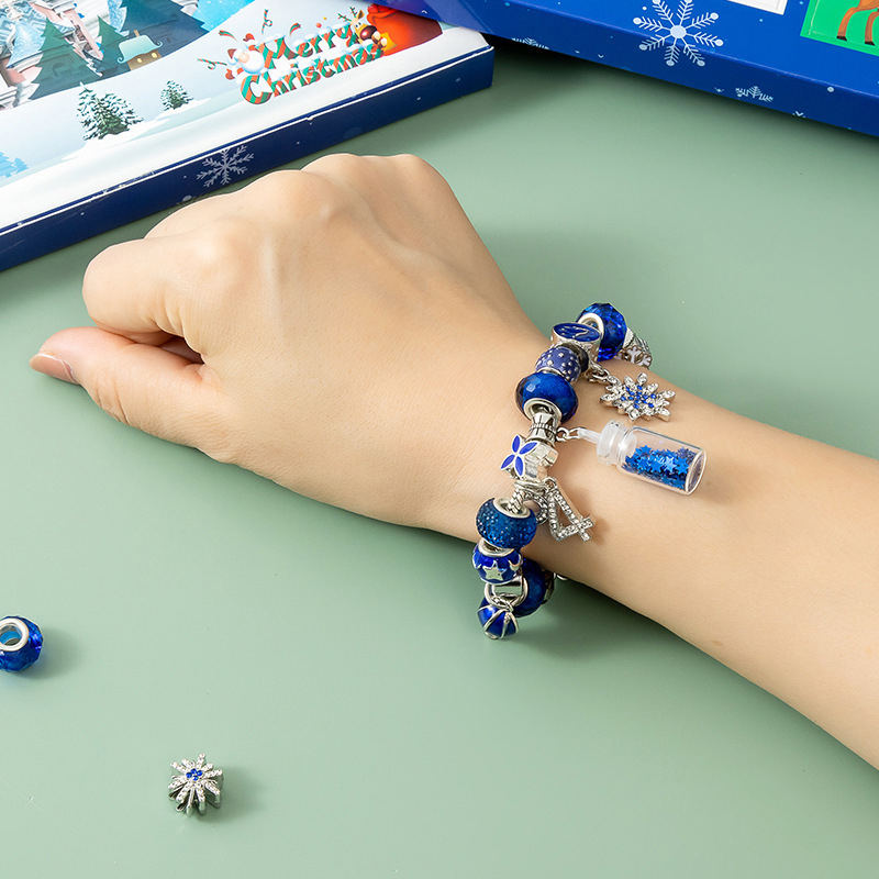 Christmas DIY Bracelet Kit with 2 Chains Ideal Xmas Gifts for Girls-A
