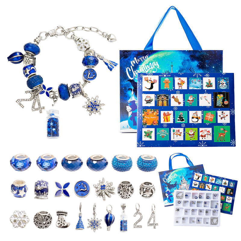 Christmas DIY Bracelet Kit with 2 Chains Ideal Xmas Gifts for Girls-A