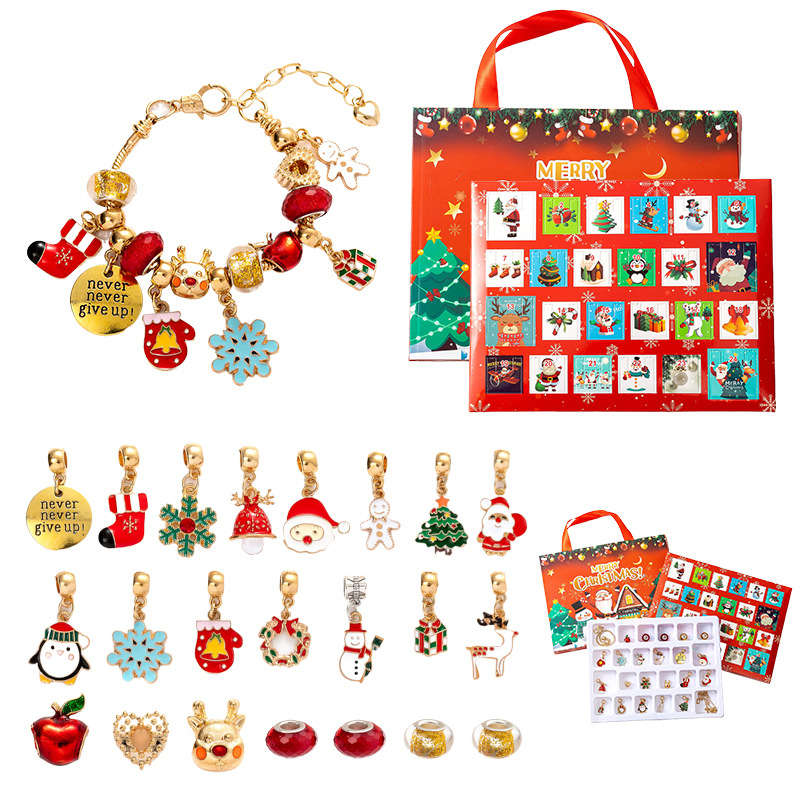 Christmas DIY Bracelet Kit with 2 Chains Ideal Xmas Gifts for Girls-C