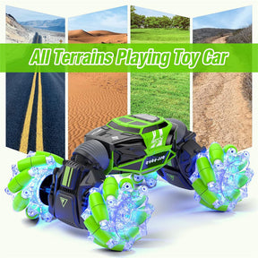 Gesture Sensor Car Remote Control Twisting Car Dancing Off-Road Car Childrens Toys-Green