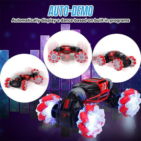 Gesture Sensor Car Remote Control Twisting Car Dancing Off-Road Car Childrens Toys-Red