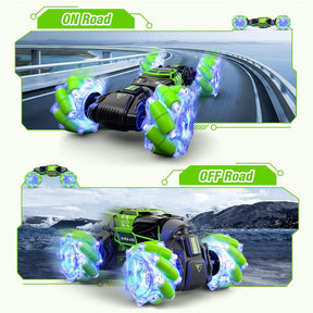 Gesture Sensor Car Remote Control Twisting Car Dancing Off-Road Car Childrens Toys-Green