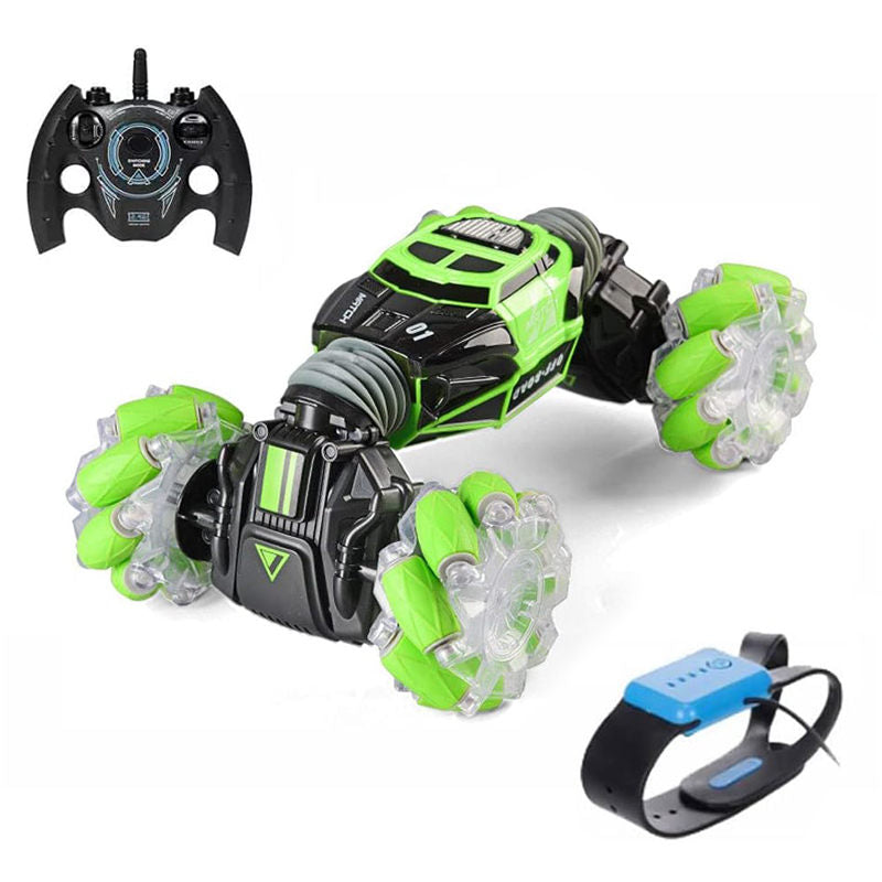 Gesture Sensor Car Remote Control Twisting Car Dancing Off-Road Car Childrens Toys-Green