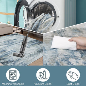 Area Rugs for Living Room Bedroom Non-Slip Machine Washable Large Rugs Foldable Rug for Home Decor-200x300cm