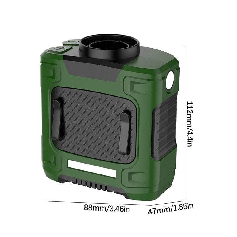 Portable Waist Fan 10000mAh Rechargeable Personal Fans  Flashlight Waist Clip Fan for Gardening Worksite Outdoor-Green