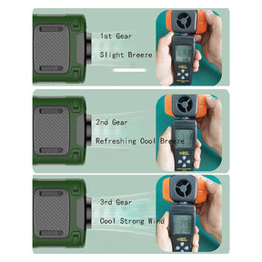 Portable Waist Fan 10000mAh Rechargeable Personal Fans  Flashlight Waist Clip Fan for Gardening Worksite Outdoor-Green