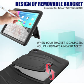 Shock Wave Kickstand Case Anti-Fall Protection For Samsung Tab S5E 10.5 T720/T725(2019)-Black