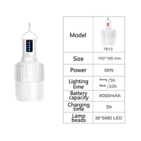 4 Pack Rechargeable LED Camping Lantern With Hanging Hooks-7813