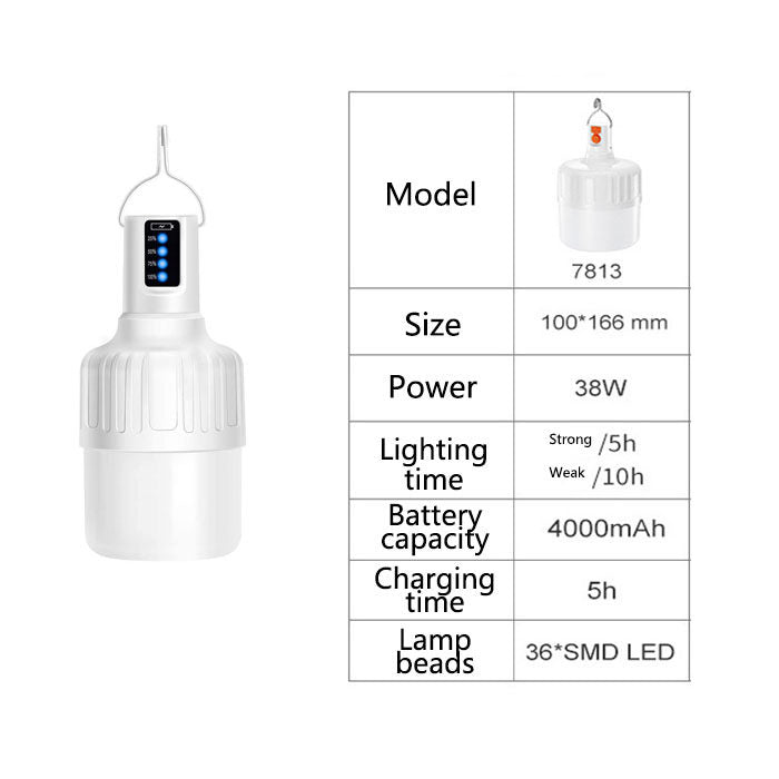 4 Pack Rechargeable LED Camping Lantern With Hanging Hooks-7813