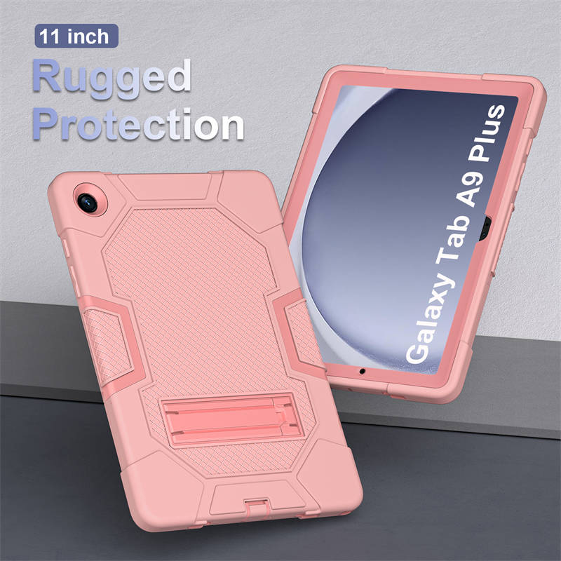 Silicone Tablet Case with Stand for Samsung Galaxy Tab A9 Plus 2023-RoseGold