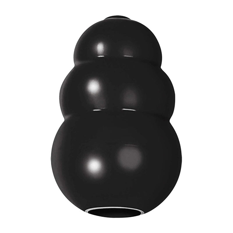 Classic Dog Gourd Toy Extreme Rubber Chew Chase and Fetch Fun-Black