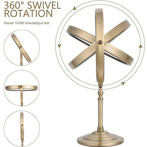 Home & Living6in Liftable Standing Makeup Mirror Dual-Sided Magnifying-Silver