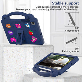 Strawberry Tablet Case with Holder Shoulder Strap for Samsung Galaxy Tab A7 10.4(2020)/TAB S6 lite 10.4(2020/2022/S6 10.5(2019)/S5E 10.5(2019)-Navy