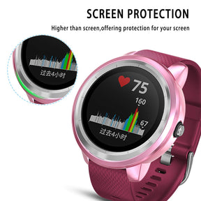 TPU Plated Soft Slim Watch Case For Garmin Vivo Active3-Pink