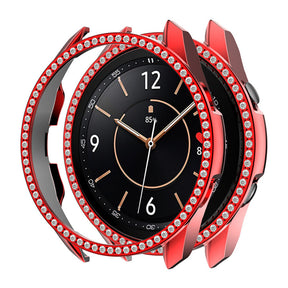 Bling Diamond Frame PC Cover For Galaxy Watch 3 41MM/45MM-Red