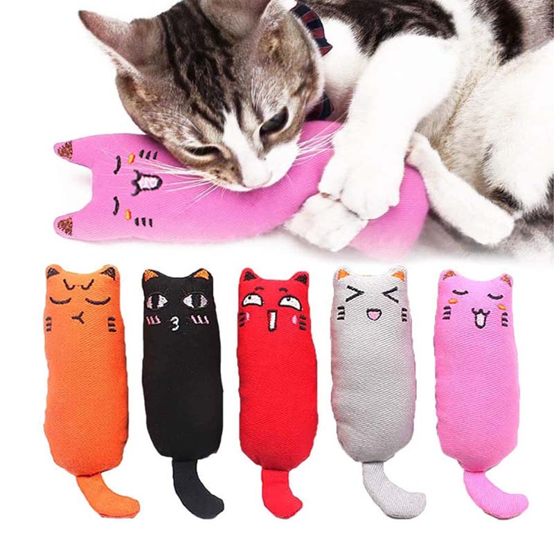 5 Pcs Catnip Toy Catnip Filled Cartoon Mice Cat Teething Chew Toy