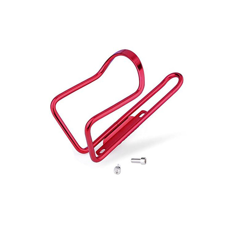 2 Pieces Light Aluminum Alloy Bicycle Outdoor Activity Bottle Cage Drilled Holes Required-Red