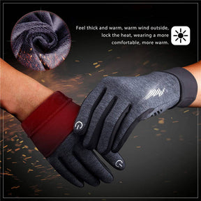 Winter Gloves Men Women Touchscreen Running Gloves Cold Weather Work Gloves -Gray