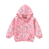 Girls Rain Jackets Lightweight Hooded Cotton Raincoats Windbreakers for Kids-ColorElephant