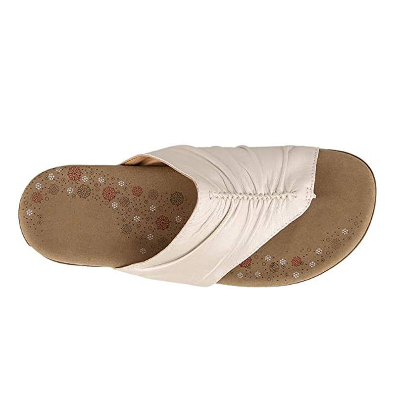 Womens Flip Flops Footwear Comfortable Summer Casual Sandals-Beige