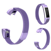 Magnetic Milanese Stainless Steel Strap  For Fitbit Alta/Alta HR Fashion Accessorie-Light Purple