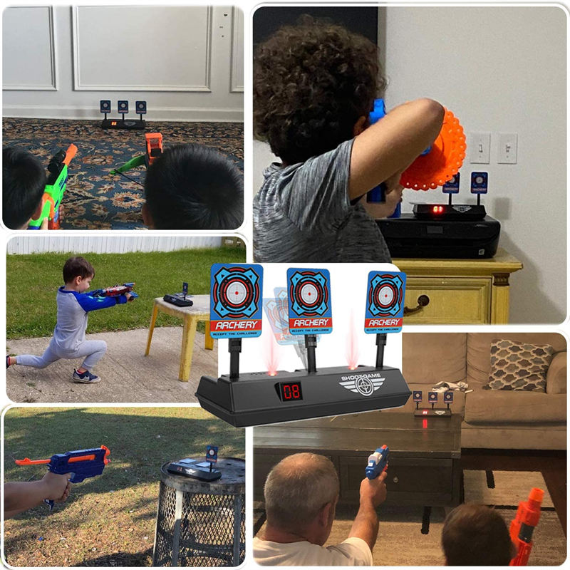 Kids Electronic 3 Shooting Target Auto Reset for Toy Gun