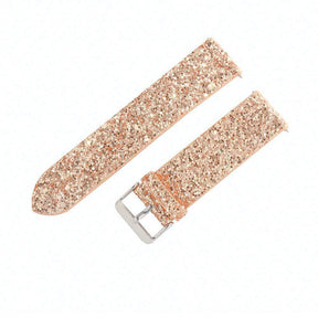 Glitter Leather Bands For Samsung S3/Galaxy Watch 46mm(Rose Gold)