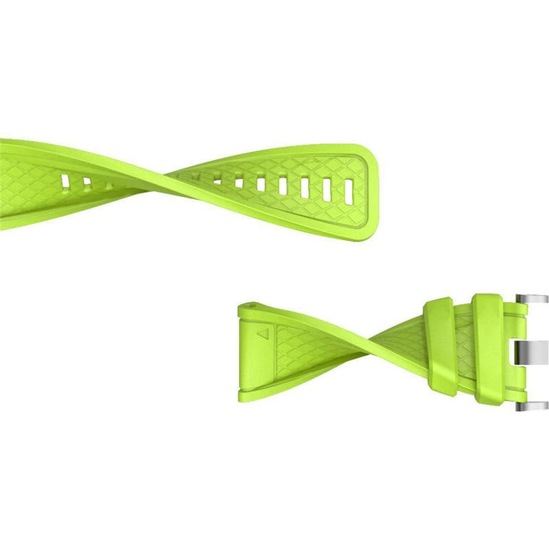Soft Silicone Watch Strap For Garmin Fenix 2 Easy Fit 26mm Width Smart Watch Accessories Black Buckle-Green