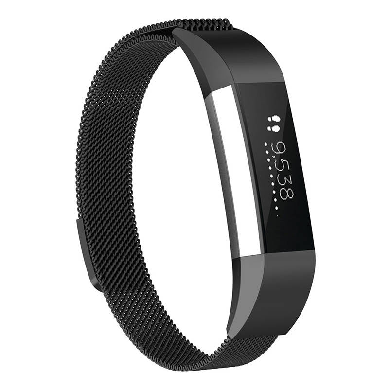 Magnetic Milanese Stainless Steel Strap  For Fitbit Alta/Alta HR Fashion Accessorie-Black