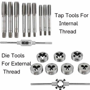 32 Pcs Tap and Die Set Metric Hardened Steel Tool for Auto and Machinery Repair