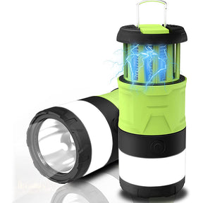 Portable LED Camping Lantern Bug Zapper for Hiking Tent Survival Kits-Green
