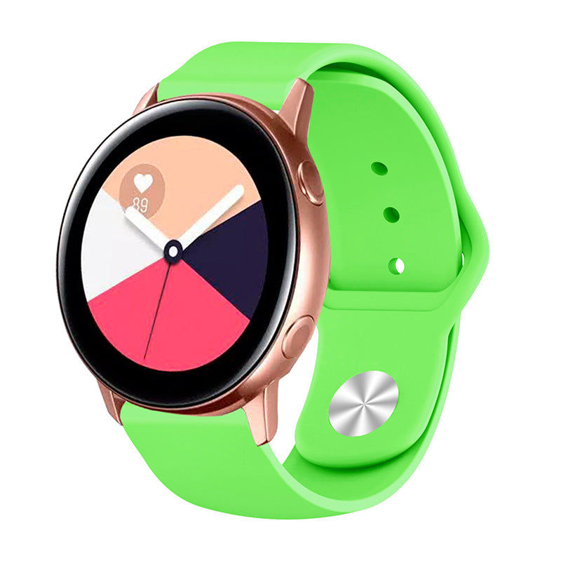 FKGJ 20MM Silicone Watch Bands Quick Release Strap Replacement Wristband For Samsung For Women-Green