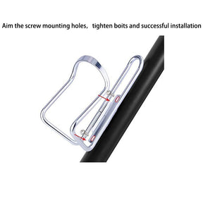2 Pieces Light Aluminum Alloy Bicycle Outdoor Activity Bottle Cage Drilled Holes Required-Silver