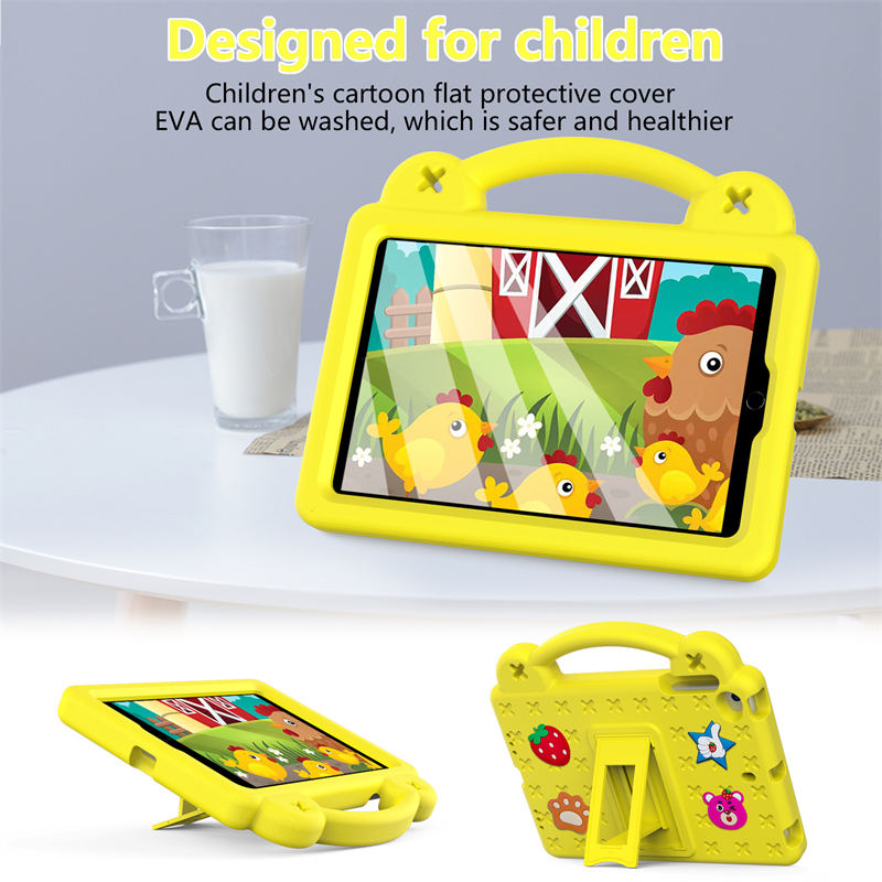 Strawberry Silicone iPad Case Shockproof with Handle for iPad Mini 1/2/3/4/5-Yellow