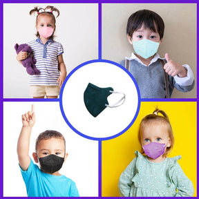 20Pcs FFP2 Face Mask for Kids-Dark Green