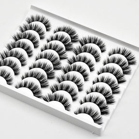 3D Multi-Layer False Eyelashes 14 Pairs Fluffy Cat Eye Lashes-E01