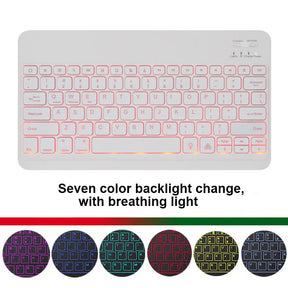 Removable Square Keyboard Case 7 Color Backlit For iPad Pro12.9 with Pen Slot-Jasper