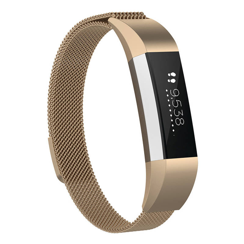 Magnetic Milanese Stainless Steel Strap  For Fitbit Alta/Alta HR Fashion Accessorie-Champagne